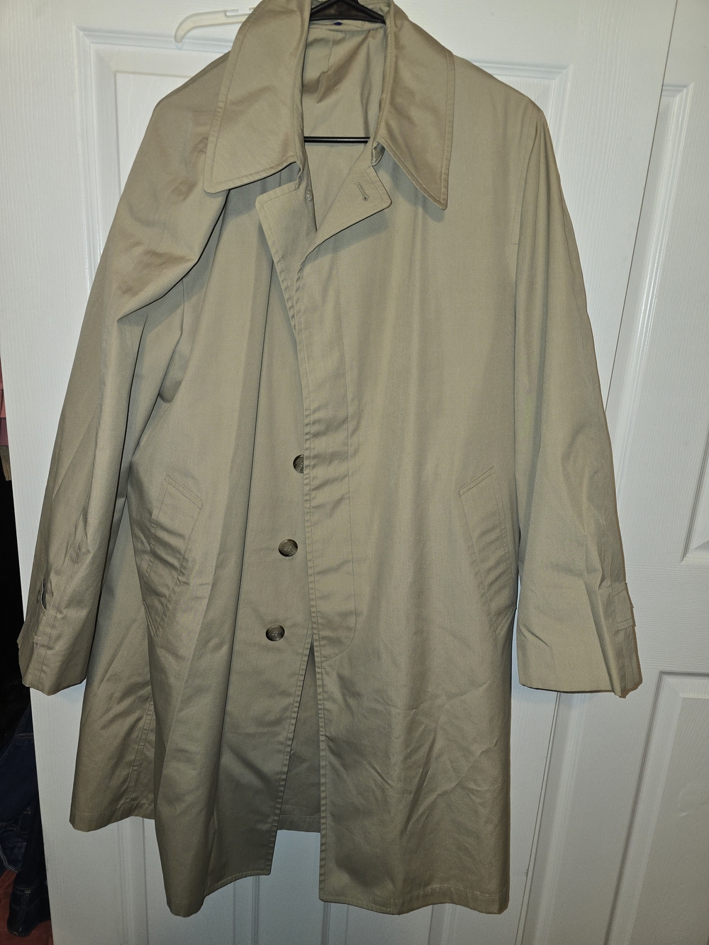 Men's Classic Beige Trench Coat - Lightweight Overcoat